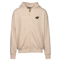 Sweat à capuche entièrement zippé Levelwear pour hommes, crème, Minnesota Wild Uphill Insignia