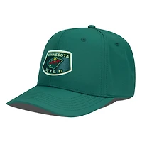 Casquette Skylight Flex Minnesota Wild Rise verte pour homme de Levelwear