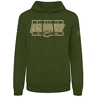 Sweat à capuche manches longues pour homme Levelwear Olive Minnesota Wild Podium