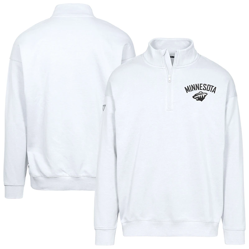 Men's Levelwear  White Minnesota Wild Murray City Capsule Quarter-Zip Sweatshirt