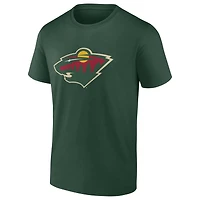 Men's Logo Athletic  Green Minnesota Wild Essential T-Shirt