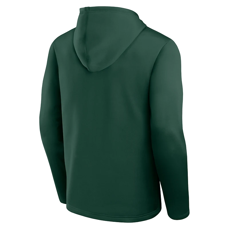 Sweat à capuche vert athlétique avec logo pour homme des Wild du Minnesota