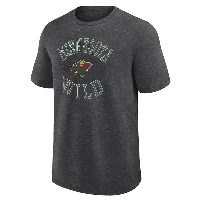 T-shirt Athletic Heather Charcoal pour homme avec logo Minnesota Wild Success