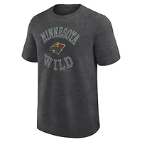 T-shirt Athletic Heather Charcoal pour homme avec logo Minnesota Wild Success
