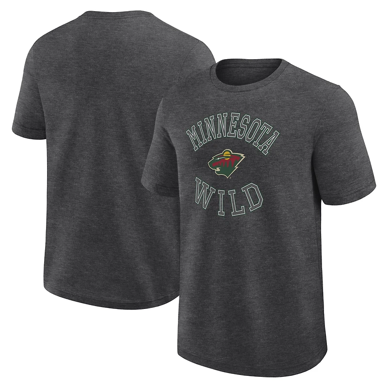T-shirt Athletic Heather Charcoal pour homme avec logo Minnesota Wild Success