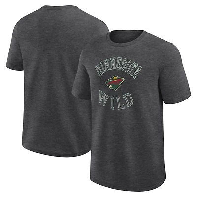 T-shirt Athletic Heather Charcoal pour homme avec logo Minnesota Wild Success
