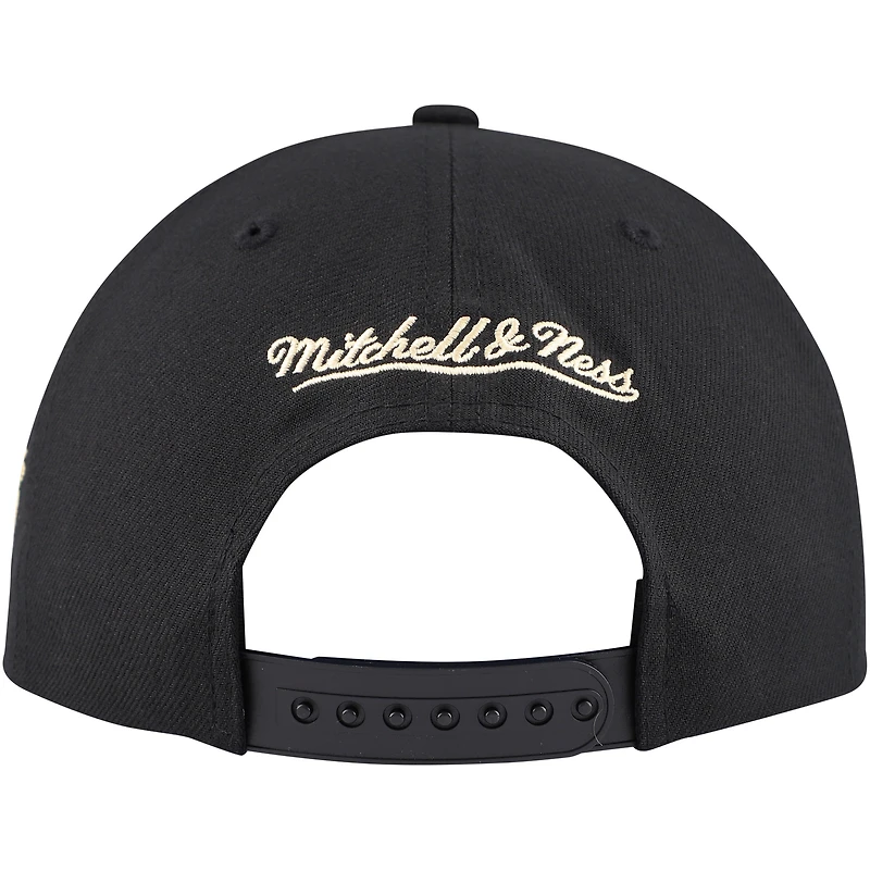 Men's Mitchell & Ness Black Minnesota Wild Core Team Script 2.0 Snapback Hat