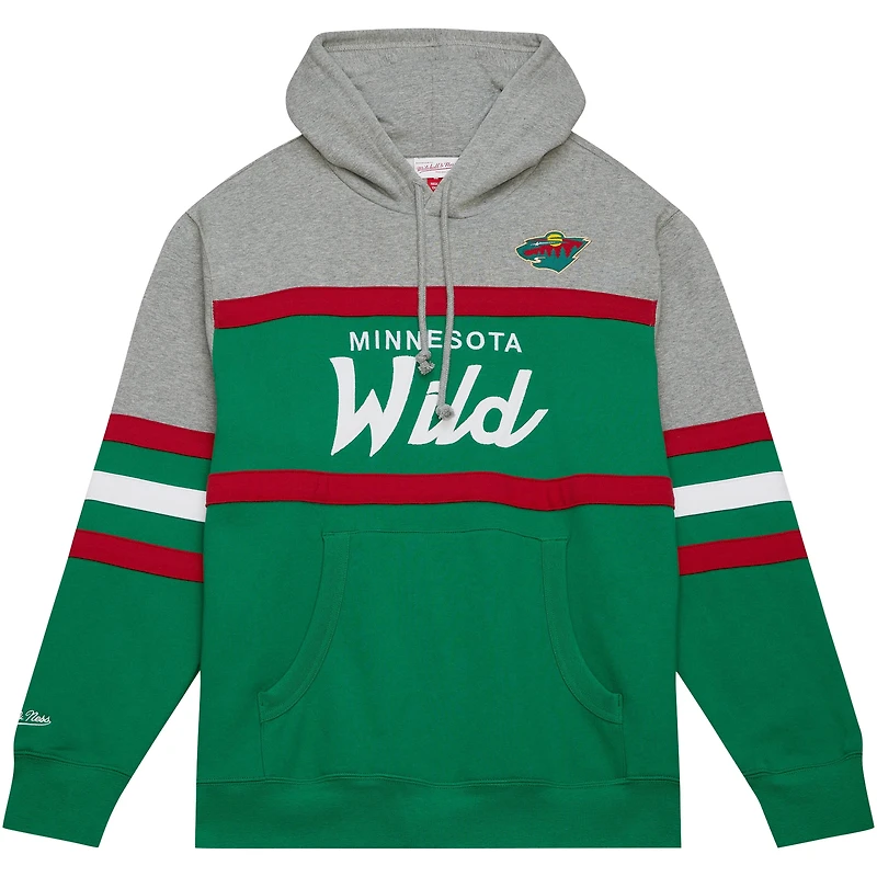 Sweat à capuche vert/gris Mitchell & Ness pour hommes, Minnesota Wild Head Coach