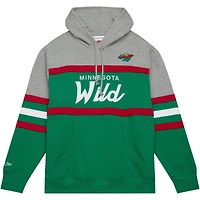 Sweat à capuche vert/gris Mitchell & Ness pour hommes, Minnesota Wild Head Coach