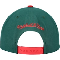 Casquette Snapback Mitchell & Ness Minnesota Wild Core Team Ground 2.0 verte pour homme