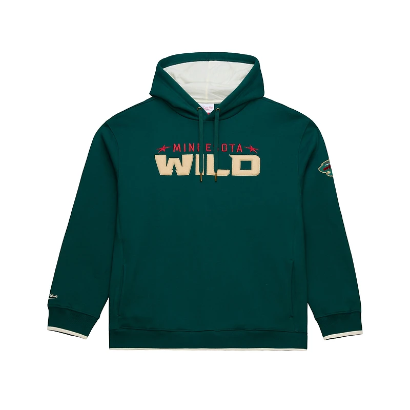 Men's Mitchell & Ness Green Minnesota Wild Team Legacy Hoodie