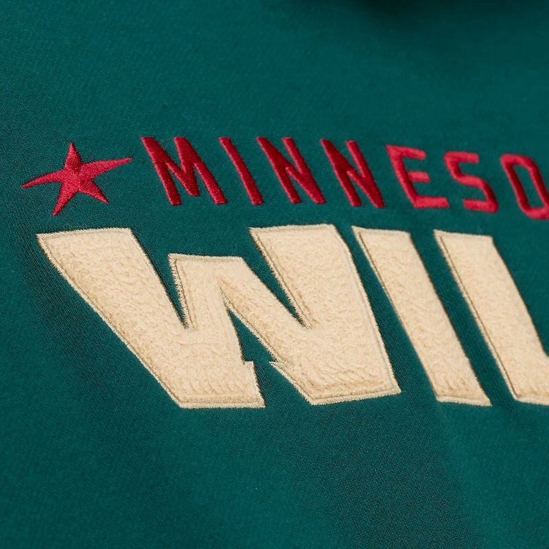 Men's Mitchell & Ness Green Minnesota Wild Team Legacy Hoodie