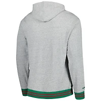 Men's Mitchell & Ness  Heather Gray Minnesota Wild Classic French Terry Pullover Hoodie