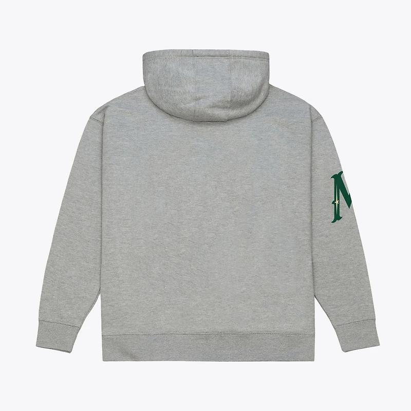 Men's Mitchell & Ness Heather Gray Minnesota Wild Team Up Hoodie