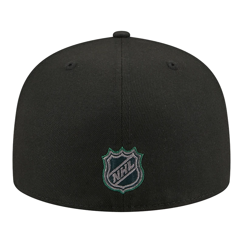 Men's New Era Black Minnesota Wild Color Pop 59FIFTY Fitted Hat