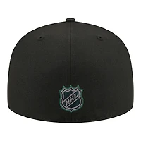 Men's New Era Black Minnesota Wild Color Pop 59FIFTY Fitted Hat