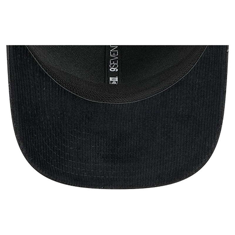 Casquette de camionneur ajustable en nylon matelassé noir Minnesota Wild New Era 9SEVENTY pour homme