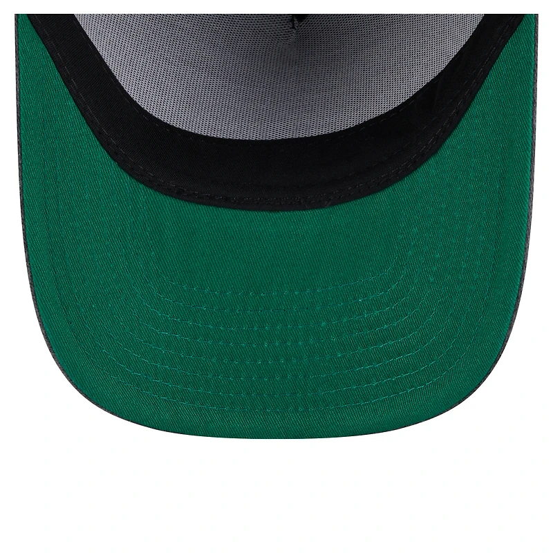 Men's New Era  Charcoal Minnesota Wild Throwback Washed A-Frame Pre-Curved 9FIFTY Snapback Hat