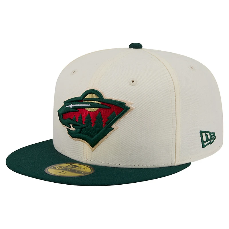 Men's New Era Cream Minnesota Wild America's 250th Two-Tone 59FIFTY Fitted Hat