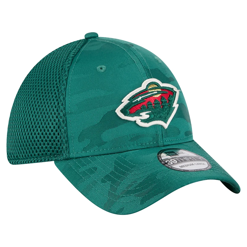 Men's New Era  Green Minnesota Wild Active Subtle Camo 39THIRTY Flex Hat