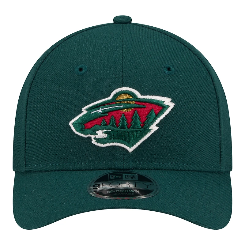 Casquette ajustable New Era verte Minnesota Wild COOLERA 9FORTY M-Crown pour homme