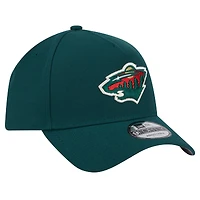 Men's New Era  Green Minnesota Wild Core A-Frame 9FORTY Adjustable Hat