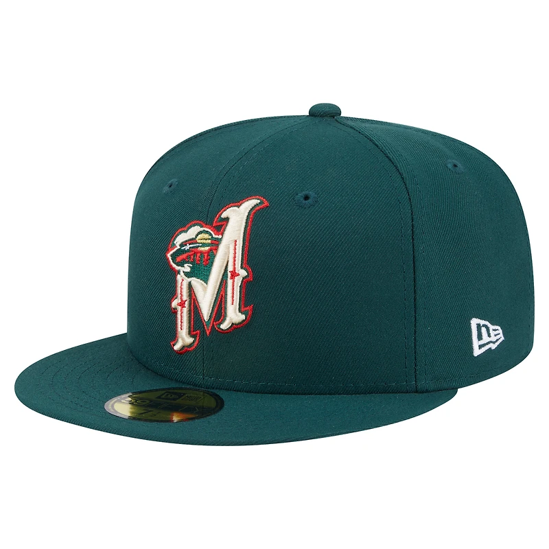 Casquette ajustée Deceptor 59FIFTY verte des Wild du Minnesota de New Era pour homme