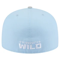 Men's New Era  Light Blue/Gray Minnesota Wild Color Pack Two-Tone 59FIFTY Fitted Hat
