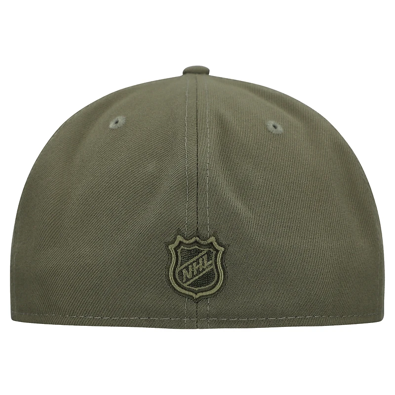 Men's New Era  Olive Minnesota Wild Military Appreciation Flag 59FIFTY Fitted Hat