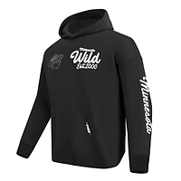 Men's Pro Standard  Black Minnesota Wild Paint the City Pullover Hoodie
