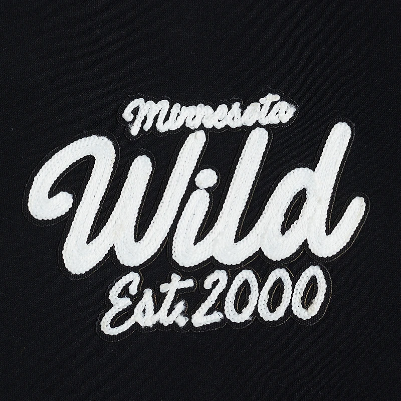 Men's Pro Standard  Black Minnesota Wild Paint the City Pullover Hoodie
