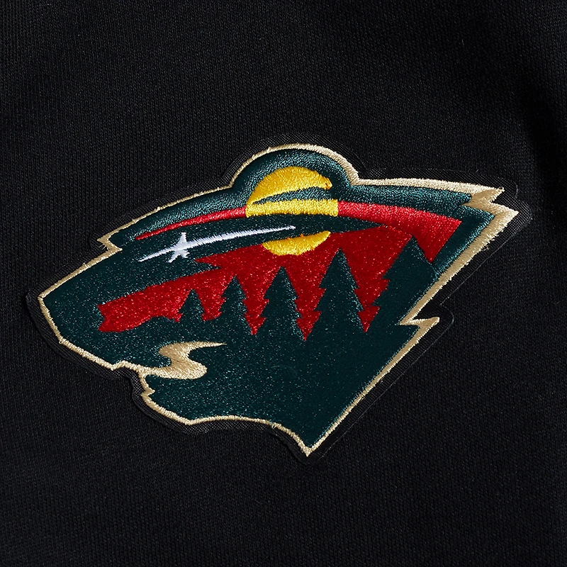 Men's Pro Standard  Black Minnesota Wild Paint the City Pullover Hoodie