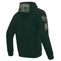 Veste à capuche fermeture éclair intégrale en chenille classique Pro Standard Green Minnesota Wild pour hommes
