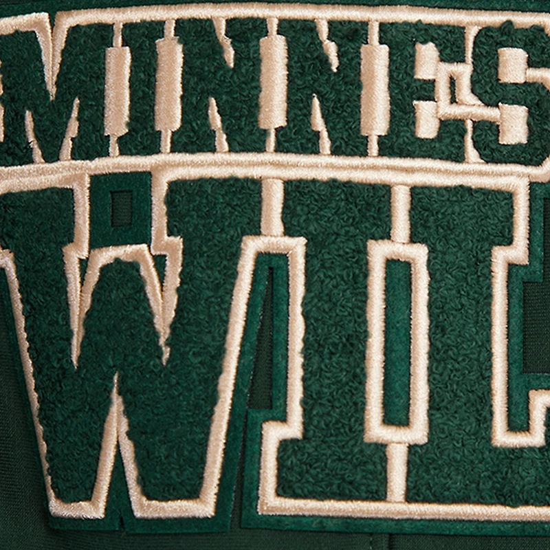 Veste à capuche fermeture éclair intégrale en chenille classique Pro Standard Green Minnesota Wild pour hommes