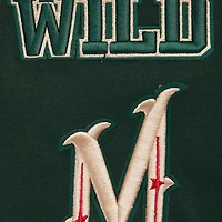 Veste à capuche fermeture éclair intégrale en chenille classique Pro Standard Green Minnesota Wild pour hommes