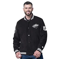 Veste universitaire noire occultante Starter Minnesota Wild pour homme