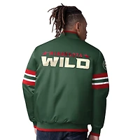 Veste universitaire à boutons-pression Starter Green Minnesota Wild Scout I pour homme