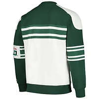 Sweat-shirt à col rond en polaire Starter White Minnesota Wild Defense pour hommes
