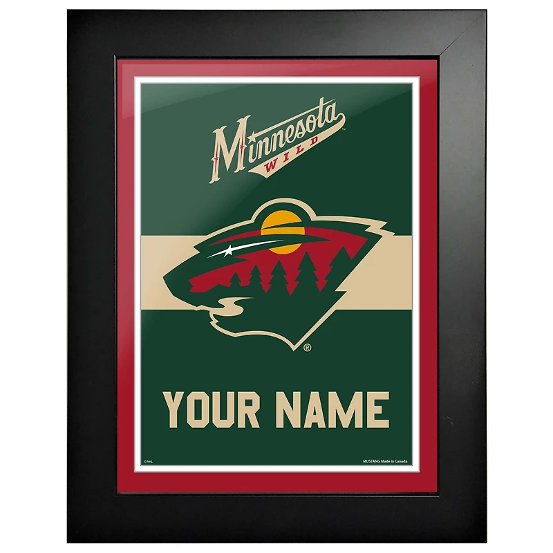 Wild du Minnesota - Cadre photo personnalisé pour équipe de 12'' x 16''