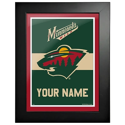 Wild du Minnesota - Cadre photo personnalisé pour équipe de 12'' x 16''