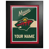 Wild du Minnesota - Cadre photo personnalisé pour équipe de 12'' x 16''