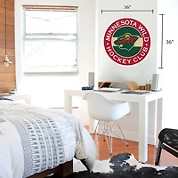 Minnesota Wild - 36'' x 36'' Team Repositional Stripe Design Vinyl Sticker Mural