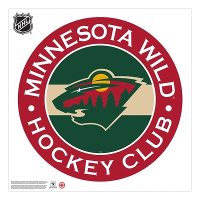 Minnesota Wild - 36'' x 36'' Team Repositional Stripe Design Vinyl Sticker Mural