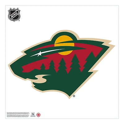 Minnesota Wild - 36'' x 36'' Équipe Repositionnable Vinyl Sticker Mural