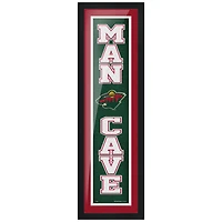 Minnesota Wild - Enseigne encadrée 6'' x 22'' Man Cave