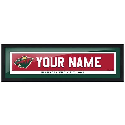 Wild du Minnesota - Cadre photo de personnalisation d'équipe de 6'' x 22''