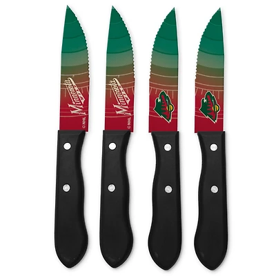 Minnesota Wild - Ensemble de 4 couteaux à steak