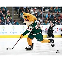 Photographie de tir non signée du maillot vert Minnesota Wild Nordy