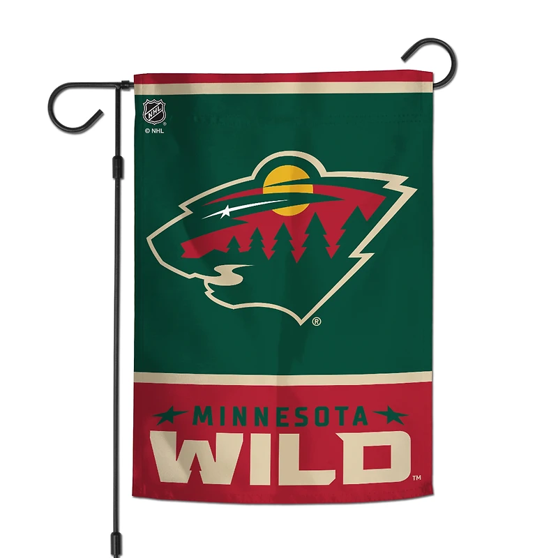 WinCraft Minnesota Wild Drapeau de jardin double face 12 po x 18 po