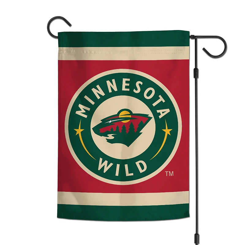 Drapeau de jardin double face WinCraft Minnesota Wild 12'' x 18''